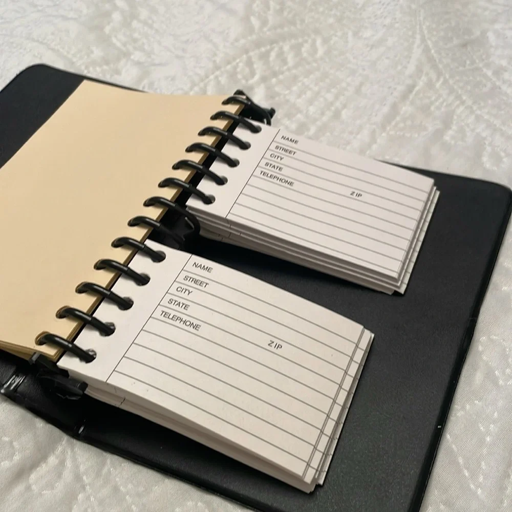 New Black Address Book with Gold Color Lettering
